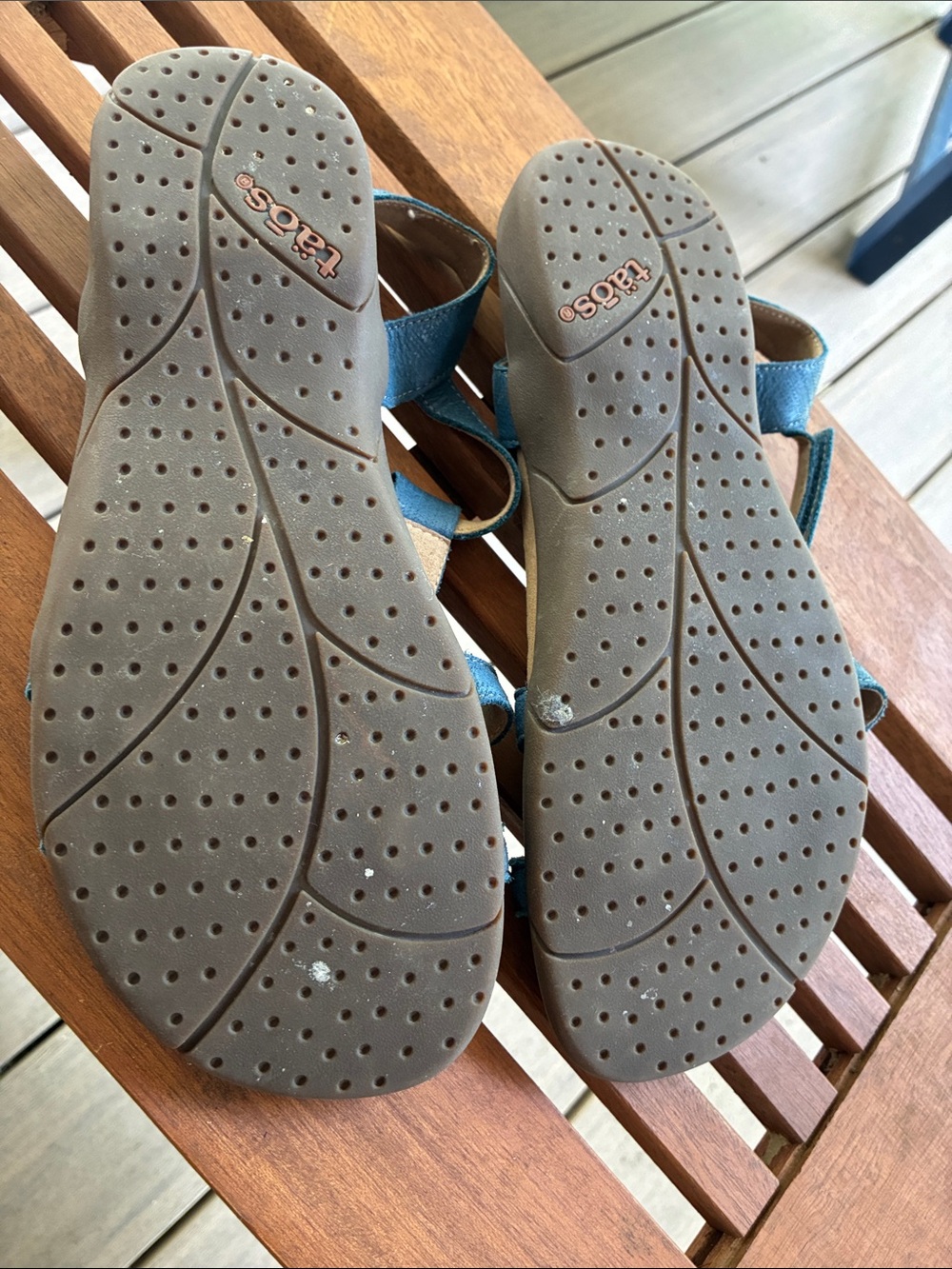 Taos Trophy sandals in blue leather - Picture 7 of 7